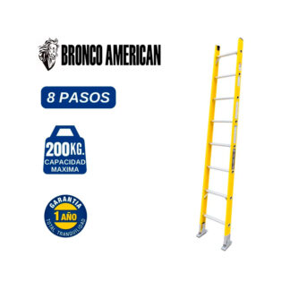 Escalera Arrimo de Fibra de Vidrio de 8 Pasos BRONCO AMERICAN