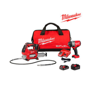 Kit Combinado De Pistola Engrasadora y Llave De Impacto De 1/2" Con Anillo De Fricción M18 Fuel Milwaukee