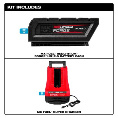 Kit De Batería Forge HD 12.0/Super Cargador MX FUEL Milwaukee - Imagen 2