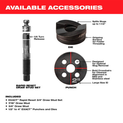 Kit De Herramientas De Extracción M18 Force Logic 6T De 1/2" A 4" Milwaukee - Imagen 3