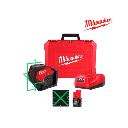 Kit de Láser de Puntos de Plomada y Líneas Cruzadas Verdes M12 MILWAUKEE