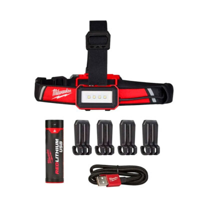 Kit de Linterna Frontal de Perfil Bajo REDLITHIUM™ USB 3.0 MILWAUKEE - Imagen 2