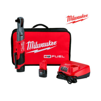 Kit De Llave Rachet M12 Fuel De 1/2" Con 2 Baterias Milwaukee