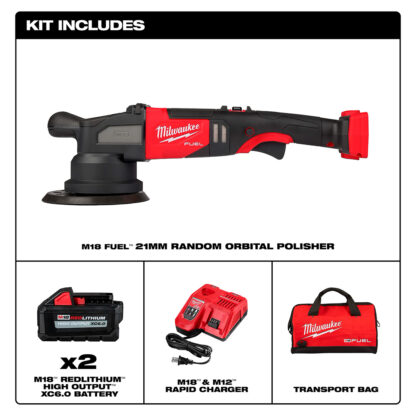 Kit De Pulidora Orbital Aleatoria M18 Fuel Milwaukee - Imagen 3