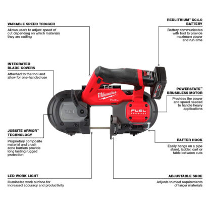 Kit De Sierra Cinta Compacta M12 Fuel Milwaukee - Imagen 2