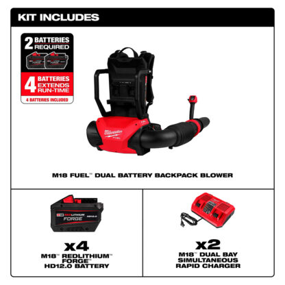 Kit De Sopladora De Mochila Con Bateria Dual M18 Fuel Milwaukee - Imagen 4