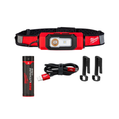 Kit Linterna de Casco con USB Recargable BEACON™ de 600 Lúmenes MILWAUKEE - Imagen 2