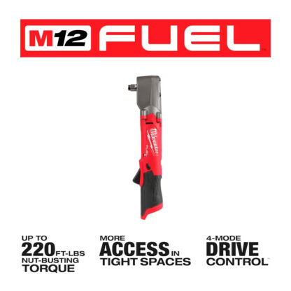 Llave De Impacto De Ángulo Recto M12 Fuel De 1/2" Con Anillo De Fricción Milwaukee - Imagen 2