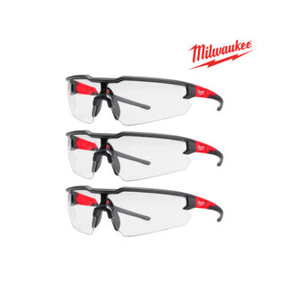 Paquete de 3 Gafas Transparentes Antirayaduras MILWAUKEE