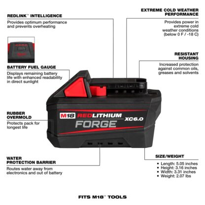 Paquete De Batería M18™ Redlithium™ Forge™ XC6.0 Milwaukee - Imagen 2