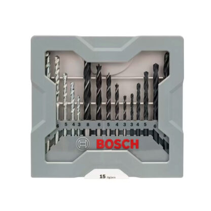 X-LINE 15 PZ Brocas Madera/Metal/Piedra Gris BOSCH - Imagen 2