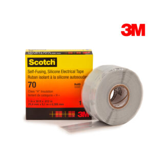 Cinta Aislante de Caucho de Silicona Autoadhesiva Scotch 70, 1” x 9.2 mts 3M