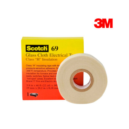 Cinta Eléctrica de Fibra de Vidrio Scotch® 69, 19 mm x 20 m 3M