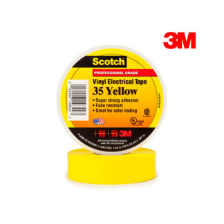 Cinta Eléctrica de Vinilo Scotch® 35 Amarilla 19 mm x 20 mts 3M