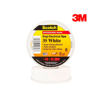Cinta Eléctrica de Vinilo Scotch® 35 Blanca 19 mm x 20 mts 3M
