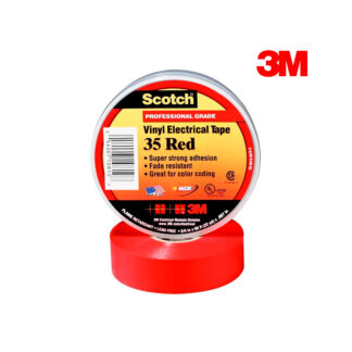 Cinta Eléctrica de Vinilo Scotch® 35 Rojo 19 mm x 20 mts 3M