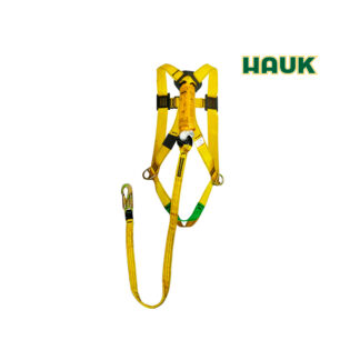Kit Arnés de 2 Anillas y 3 Hebillas + Línea de Conexión de 1,80m con Amortiguador y un Gancho de 3/4” HAUK
