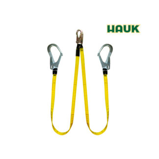Línea de Conexión Doble de Cinta Poliéster, 1 Gancho de 3/4″ y 2 Ganchos de 2 1/4″ HAUK