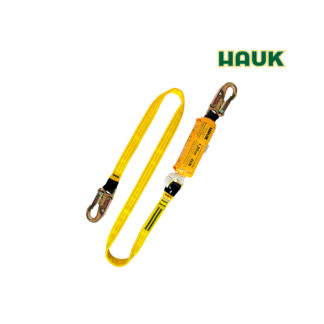 Línea de Vida/Conexión 1,80m con Amortiguador de Caída y Dos Ganchos Chicos de 3/4" HAUK