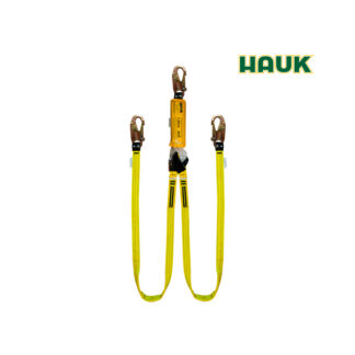 Línea de Vida/Conexión Doble con Amortiguador de Caída Factor 1 y 3 Ganchos de 3/4″ HAUK