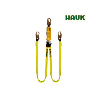 Línea de Vida/Conexión Doble con Amortiguador de Caída Factor 1 y 3 Ganchos de 3/4″ HAUK