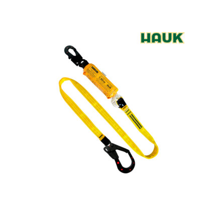 Línea de Vida Dieléctrica con Amortiguador de Caída Factor 1 de 1.80 m, 1 Gancho 3/4" y 1 Gancho de 2 1/4″ HAUK